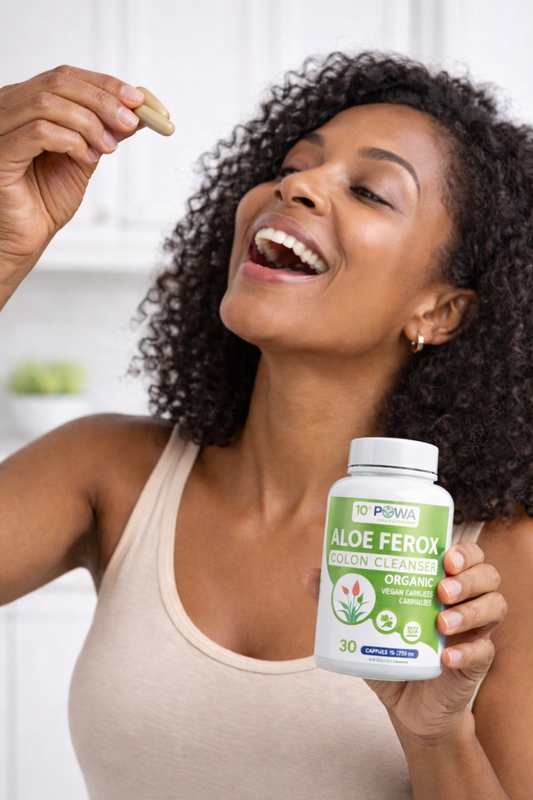 Full body detox colon cleanse kit with detox tea and colon cleanse capsules for digestive health