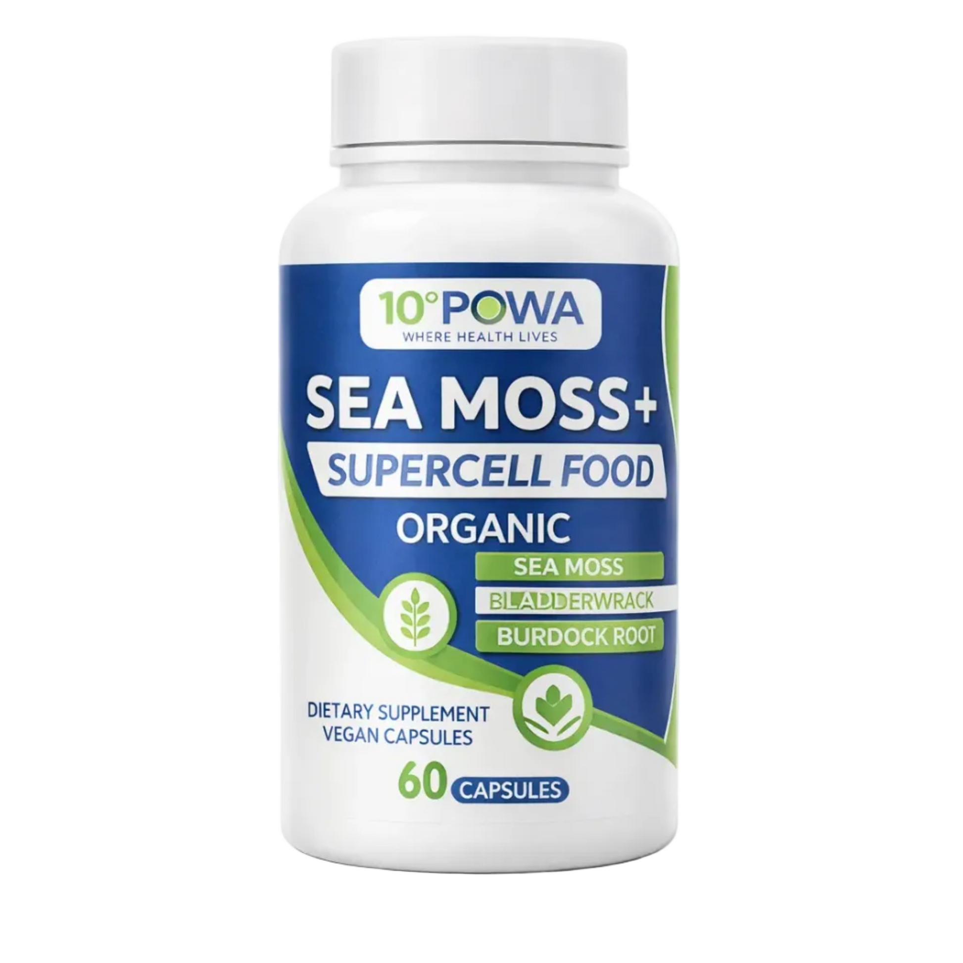 Iron Supplements Sea Moss Supercell Capsules for Immune & Daily Health