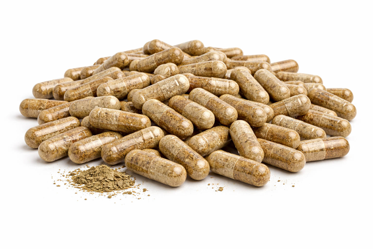 Bottle of 100% organic Reishi Mushroom Extract capsules for immune and stress support