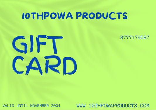10th powa gift card