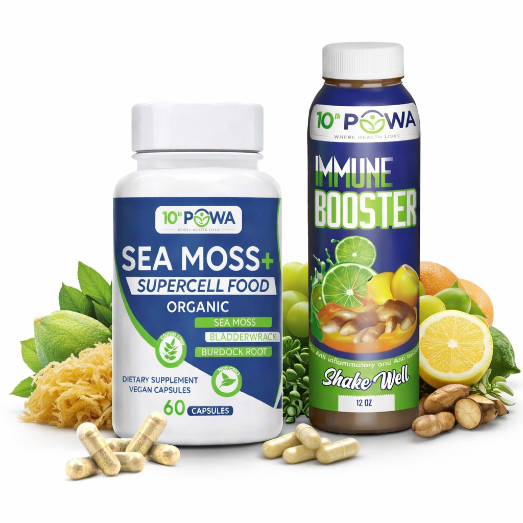 Immune System Booster Super Health Combo with herbal supplements and minerals for daily wellness support