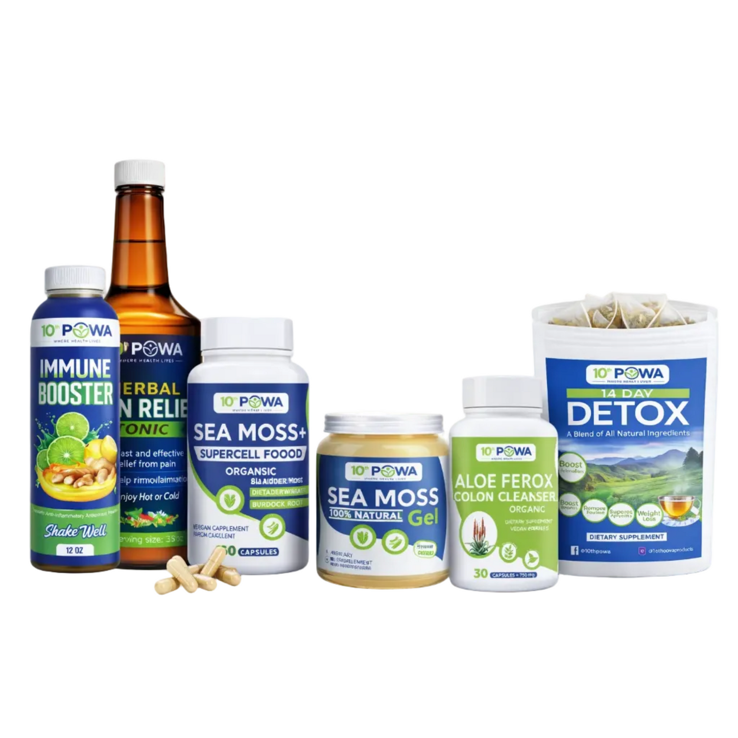 Immune Booster supplement Vitality Pack herbal supplements bundle for immune, detox, and cellular support