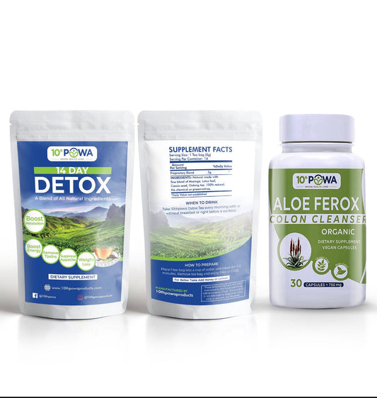 Colon cleanse kit(one detox tea & one colon cleanse capsules)