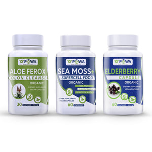 100% All Natural Vegan Sea Moss, Elderberry & Aloe Ferox Capsules