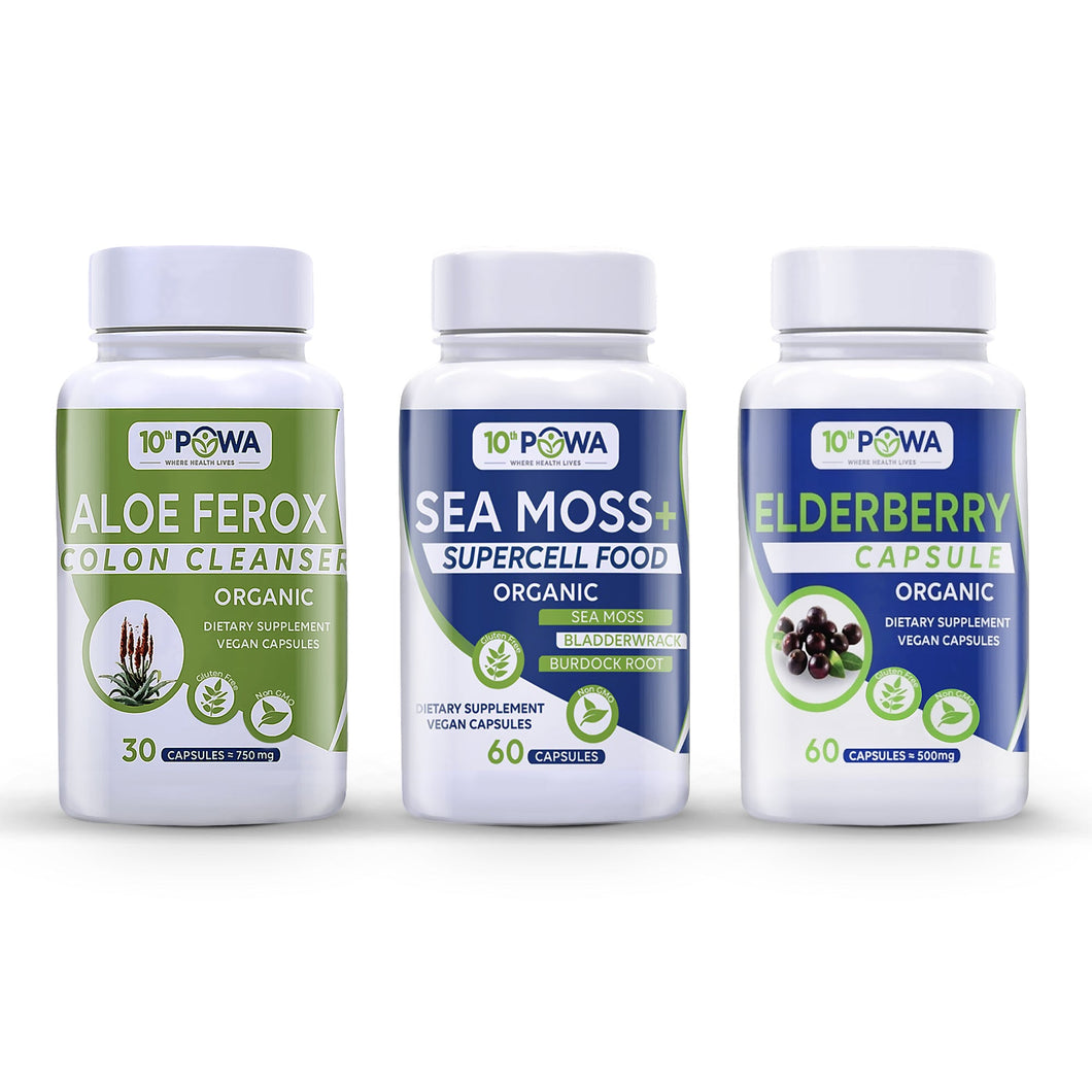 All Natural Vegan Sea Moss, Elderberry & Aloe Ferox Capsules