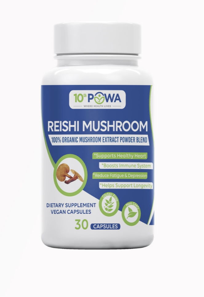 100% Organic Reishi Mushroom Extract Capsules